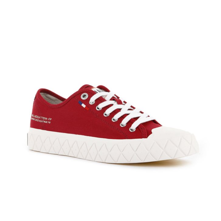 Palladium Palla Ace Canvas Low Tops Men's Sneakers Red | UK I598-TKH